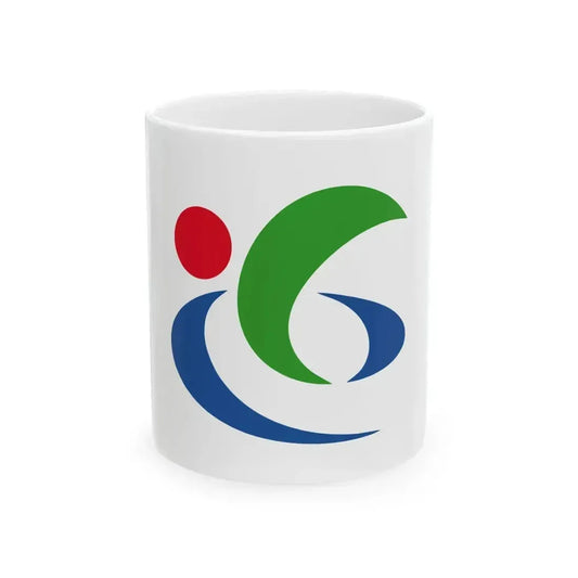 Flag of Higashiomi Shiga (Japan) White Coffee Mug 11oz - Go Mug Yourself