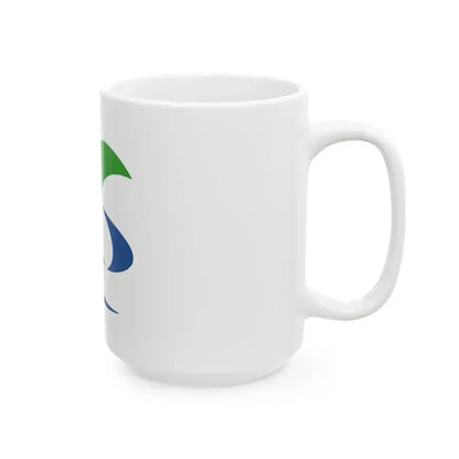 Flag of Higashiomi Shiga (Japan) White Coffee Mug - Go Mug Yourself