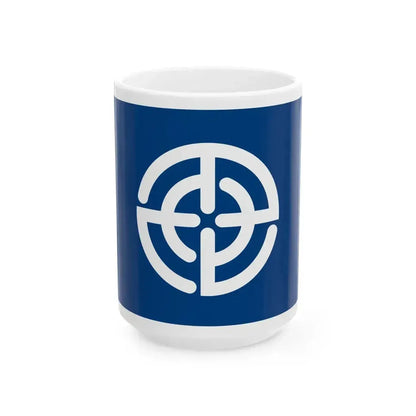 Flag of Higashisefuri Saga 1911-2006 (Japan) White Coffee Mug 15oz - Go Mug Yourself