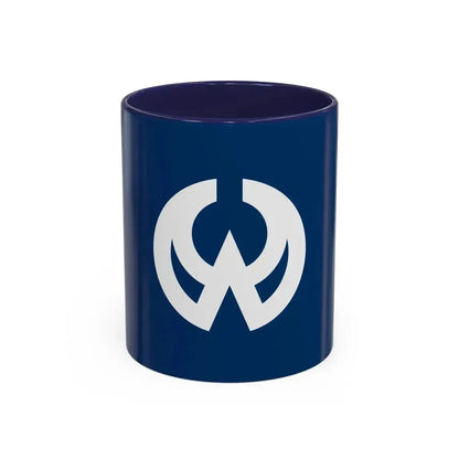 Flag of Higashiyamato Tokyo Japan - Accent Coffee Mug 11oz Navy - Go Mug Yourself