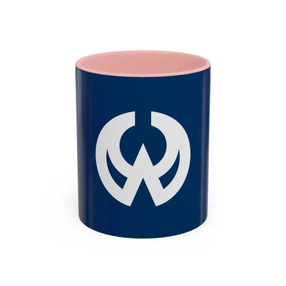 Flag of Higashiyamato Tokyo Japan - Accent Coffee Mug 11oz Pink - Go Mug Yourself