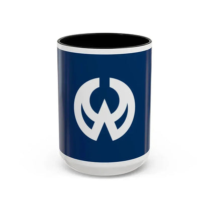 Flag of Higashiyamato Tokyo Japan - Accent Coffee Mug 15oz Black - Go Mug Yourself