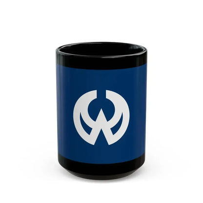 Flag of Higashiyamato Tokyo Japan - Black Coffee Mug 15oz - Go Mug Yourself