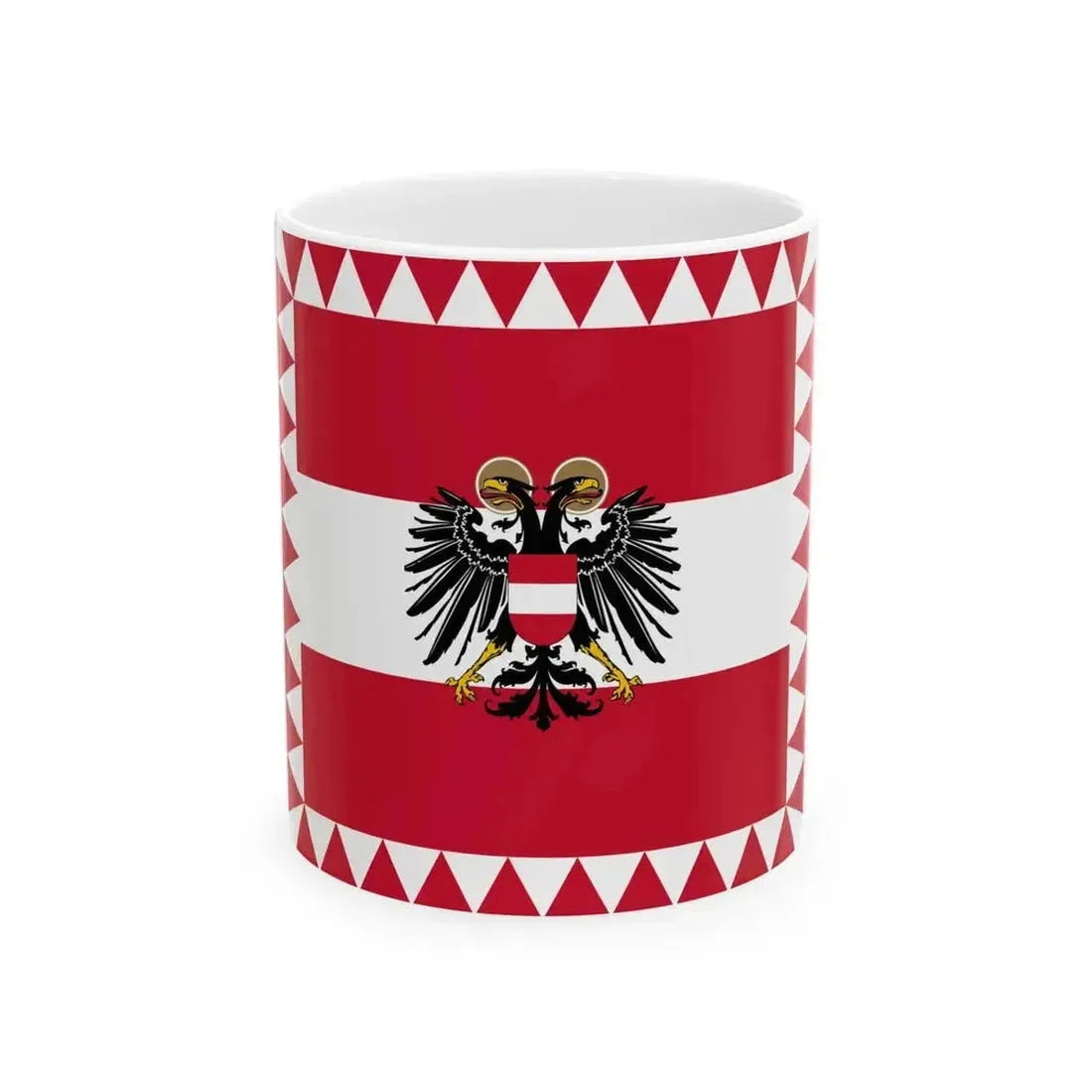 Flag of High Officials of the Federal State of Austria (Austria) White Coffee Mug 11oz - Go Mug Yourself