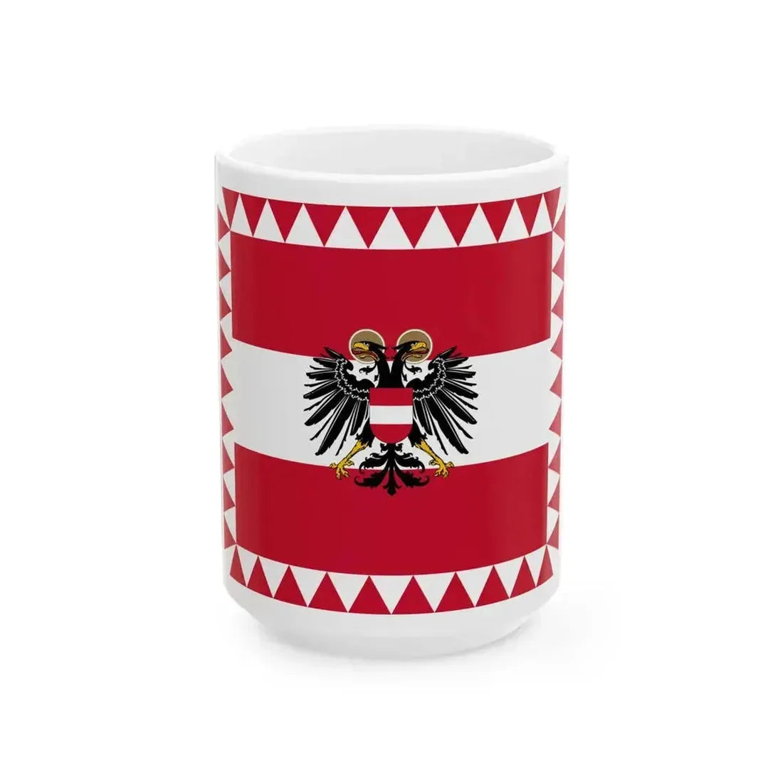 Flag of High Officials of the Federal State of Austria (Austria) White Coffee Mug 15oz - Go Mug Yourself