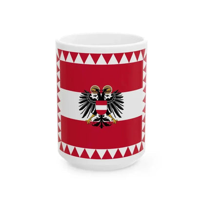 Flag of High Officials of the Federal State of Austria (Austria) White Coffee Mug 15oz - Go Mug Yourself