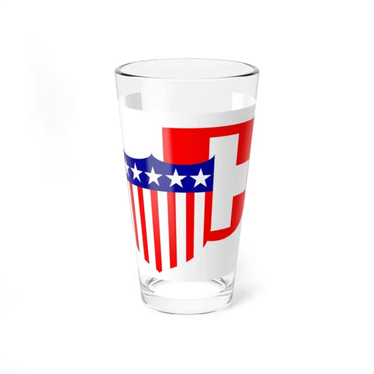 Flag of Highland Illinois (United States) Pint Glass 16oz 16oz - Go Mug Yourself