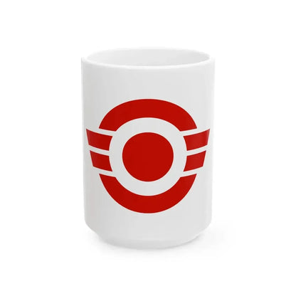 Flag of Hiji Oita (Japan) White Coffee Mug 15oz - Go Mug Yourself