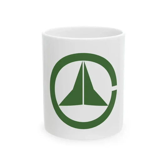 Flag of Hikimi Shimane (Japan) White Coffee Mug 11oz - Go Mug Yourself