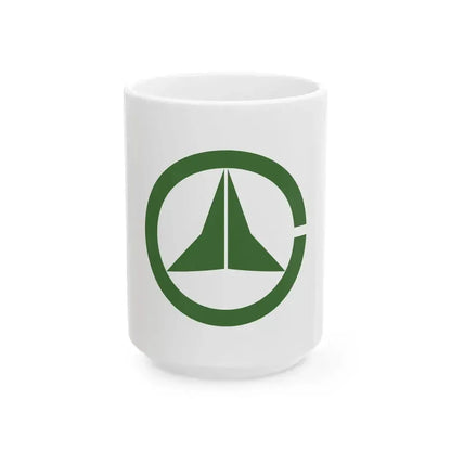 Flag of Hikimi Shimane (Japan) White Coffee Mug 15oz - Go Mug Yourself