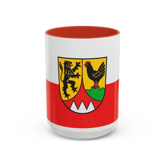Flag of Hildburghausen Germany - Accent Coffee Mug 15oz Red - Go Mug Yourself