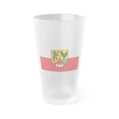 Flag of Hildburghausen Germany - Frosted Pint Glass 16oz 16oz Frosted - Go Mug Yourself