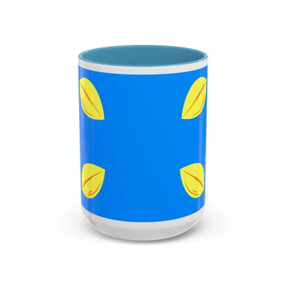 Flag of Hilversum the largest city of the Gooi area Netherlands - Accent Coffee Mug 15oz Light Blue - Go Mug Yourself