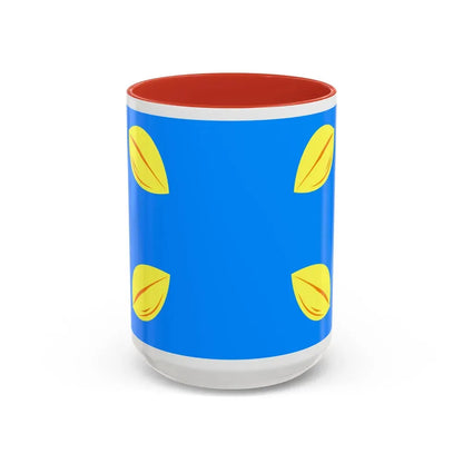 Flag of Hilversum the largest city of the Gooi area Netherlands - Accent Coffee Mug 15oz Red - Go Mug Yourself
