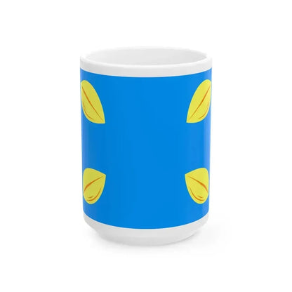 Flag of Hilversum the largest city of the Gooi area Netherlands - White Coffee Mug 15oz - Go Mug Yourself