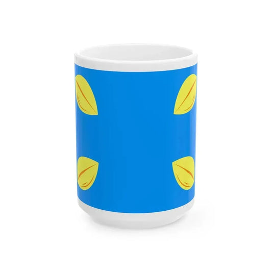 Flag of Hilversum the largest city of the Gooi area Netherlands - White Coffee Mug 15oz - Go Mug Yourself