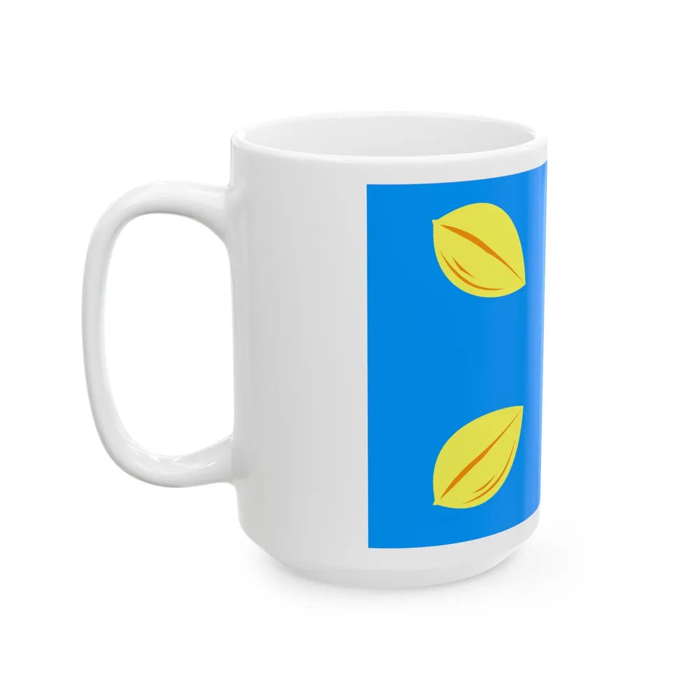 Flag of Hilversum the largest city of the Gooi area Netherlands - White Coffee Mug-Go Mug Yourself