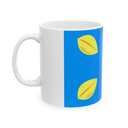 Flag of Hilversum the largest city of the Gooi area Netherlands - White Coffee Mug-Go Mug Yourself