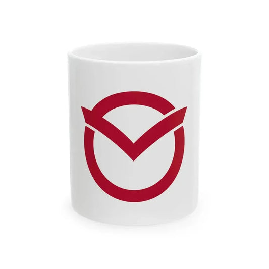 Flag of Hino Tottori (Japan) White Coffee Mug 11oz - Go Mug Yourself