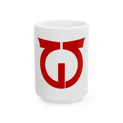 Flag of Hinoemata Fukushima (Japan) White Coffee Mug 15oz - Go Mug Yourself
