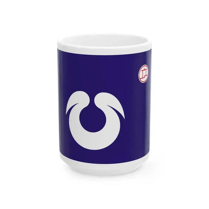 Flag of Hirakata Osaka Japan - White Coffee Mug 15oz - Go Mug Yourself