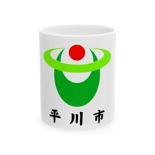 Flag of Hirakawa Aomori (Japan) White Coffee Mug 11oz - Go Mug Yourself