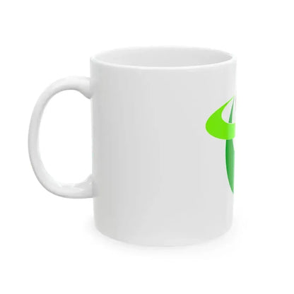 Flag of Hirakawa Aomori no logo (Japan) White Coffee Mug - Go Mug Yourself