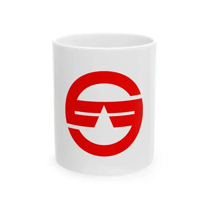 Flag of Hirata Shimane 1955-2005 (Japan) White Coffee Mug 11oz - Go Mug Yourself