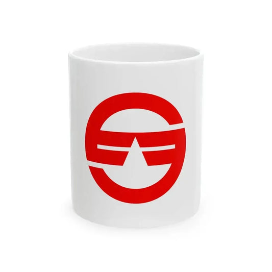Flag of Hirata Shimane 1955-2005 (Japan) White Coffee Mug 11oz - Go Mug Yourself