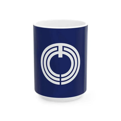 Flag of Hiratsuka Kanagawa (Japan) White Coffee Mug 15oz - Go Mug Yourself