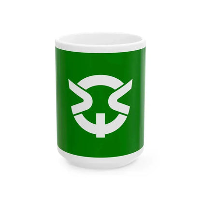 Flag of Hiraya Nagano (Japan) White Coffee Mug 15oz - Go Mug Yourself