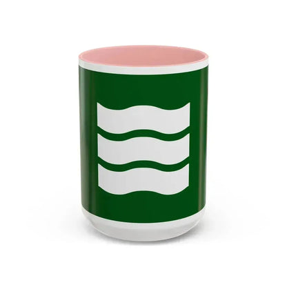Flag of Hiroshima Hiroshima Japan - Accent Coffee Mug 15oz Pink - Go Mug Yourself