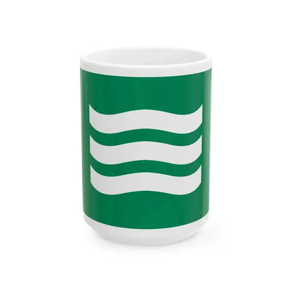 Flag of Hiroshima Hiroshima variant (Japan) White Coffee Mug 15oz - Go Mug Yourself
