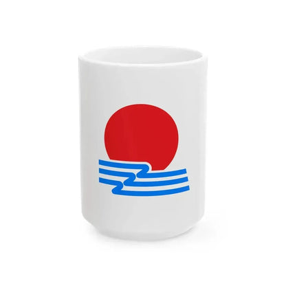 Flag of Hiroshima Hokkaido 1934-1969 (Japan) White Coffee Mug 15oz - Go Mug Yourself