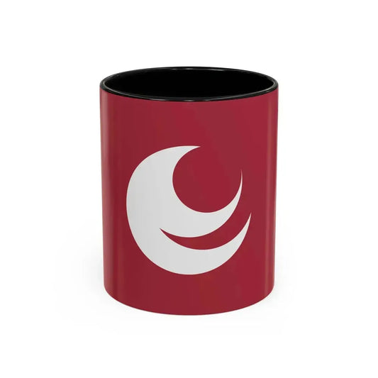 Flag of Hiroshima Prefecture Japan - Accent Coffee Mug 11oz Black - Go Mug Yourself