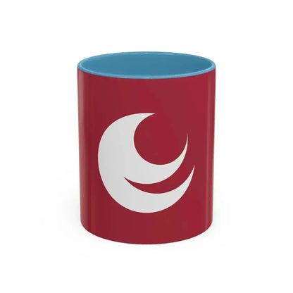 Flag of Hiroshima Prefecture Japan - Accent Coffee Mug 11oz Light Blue - Go Mug Yourself