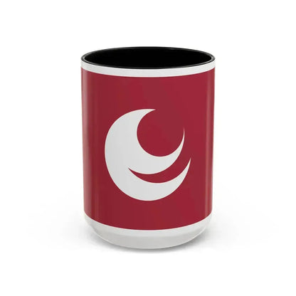 Flag of Hiroshima Prefecture Japan - Accent Coffee Mug 15oz Black - Go Mug Yourself