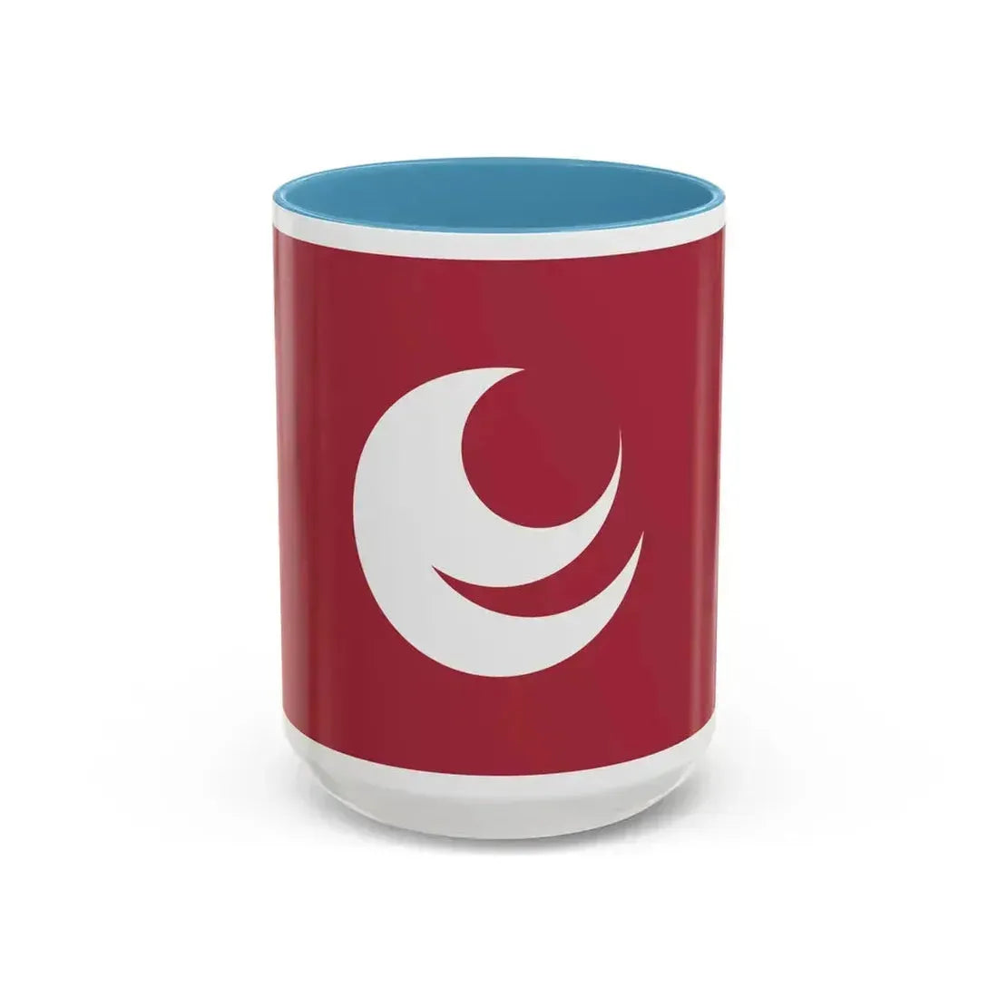 Flag of Hiroshima Prefecture Japan - Accent Coffee Mug 15oz Light Blue - Go Mug Yourself