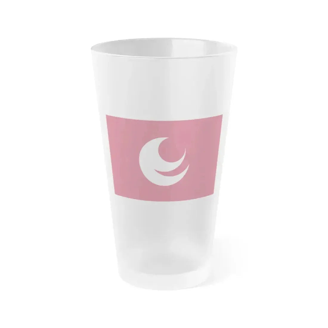 Flag of Hiroshima Prefecture Japan - Frosted Pint Glass 16oz 16oz Frosted - Go Mug Yourself