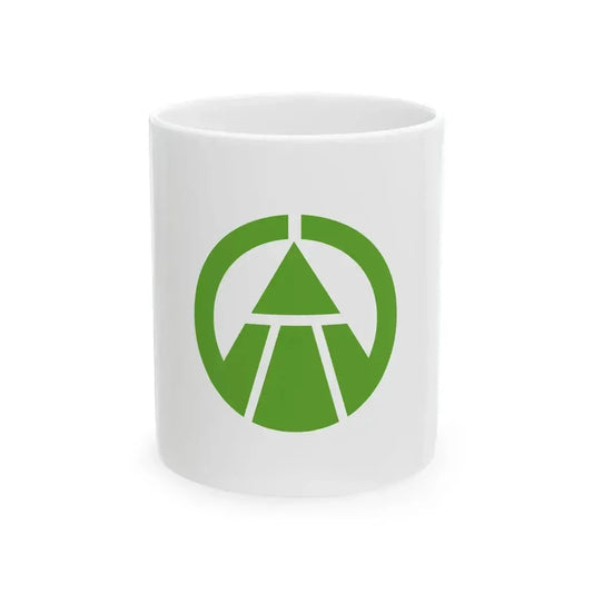Flag of Hirukawa Niigata 1975-2005 (Japan) White Coffee Mug 11oz - Go Mug Yourself