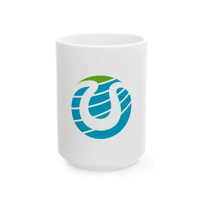 Flag of Hitachiomiya Ibaraki (Japan) White Coffee Mug 15oz - Go Mug Yourself