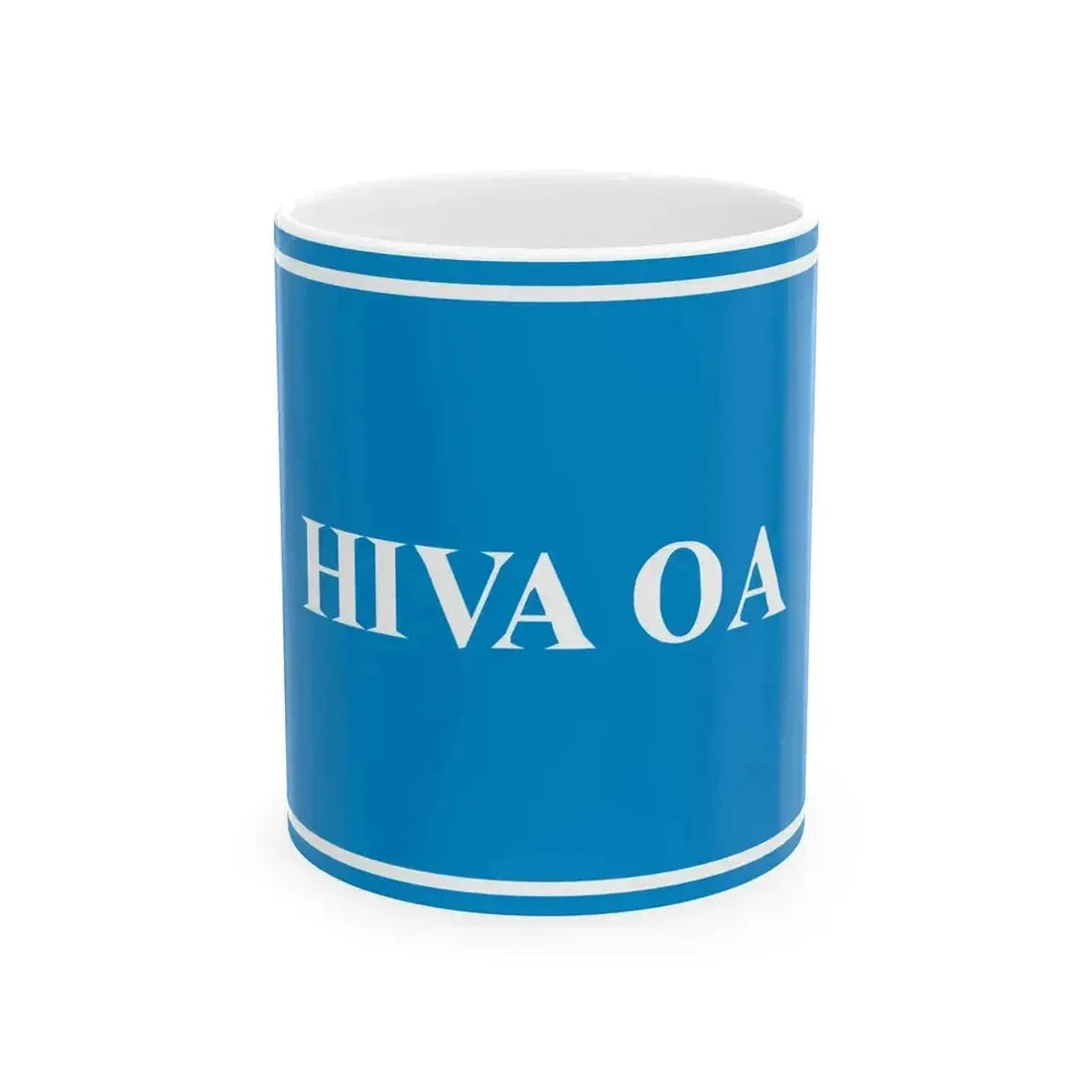 Flag of Hiva-Oa (France) White Coffee Mug 11oz - Go Mug Yourself