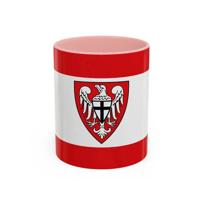 Flag of Hochsauerlandkreis Germany - Accent Coffee Mug 11oz Pink - Go Mug Yourself