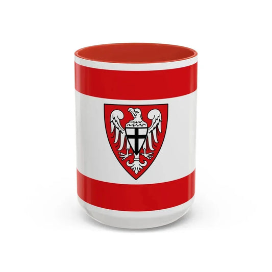 Flag of Hochsauerlandkreis Germany - Accent Coffee Mug 15oz Red - Go Mug Yourself