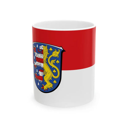 Flag of Hochtaunuskreis Germany - White Coffee Mug-11oz-Go Mug Yourself