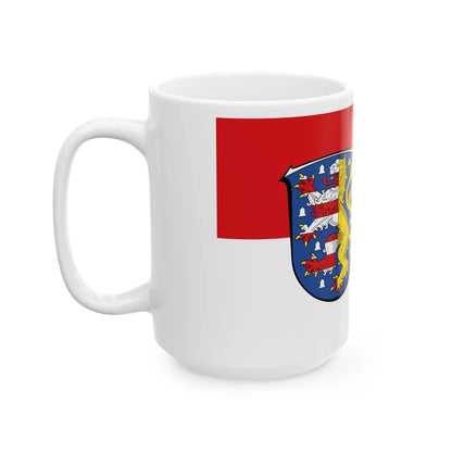 Flag of Hochtaunuskreis Germany - White Coffee Mug-Go Mug Yourself