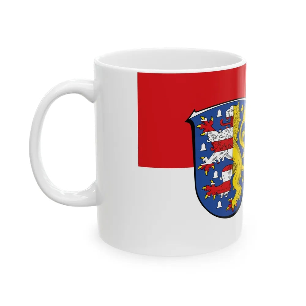 Flag of Hochtaunuskreis Germany - White Coffee Mug-Go Mug Yourself