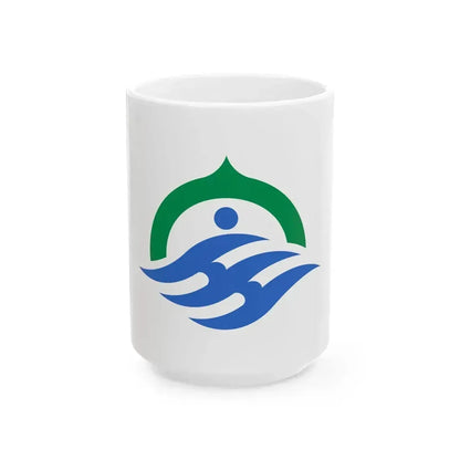 Flag of Hodatsushimizu Ishikawa (Japan) White Coffee Mug 15oz - Go Mug Yourself