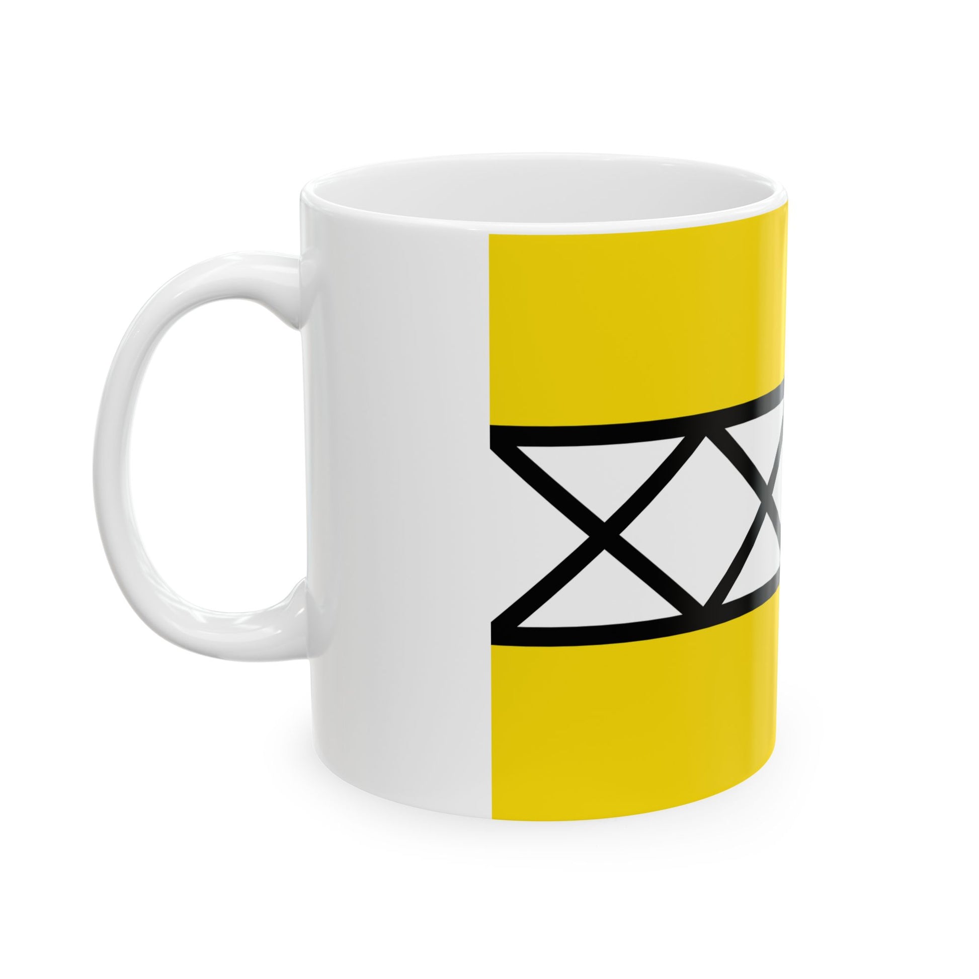 Flag of Hoeselt (Belgium) White Coffee Mug-Go Mug Yourself