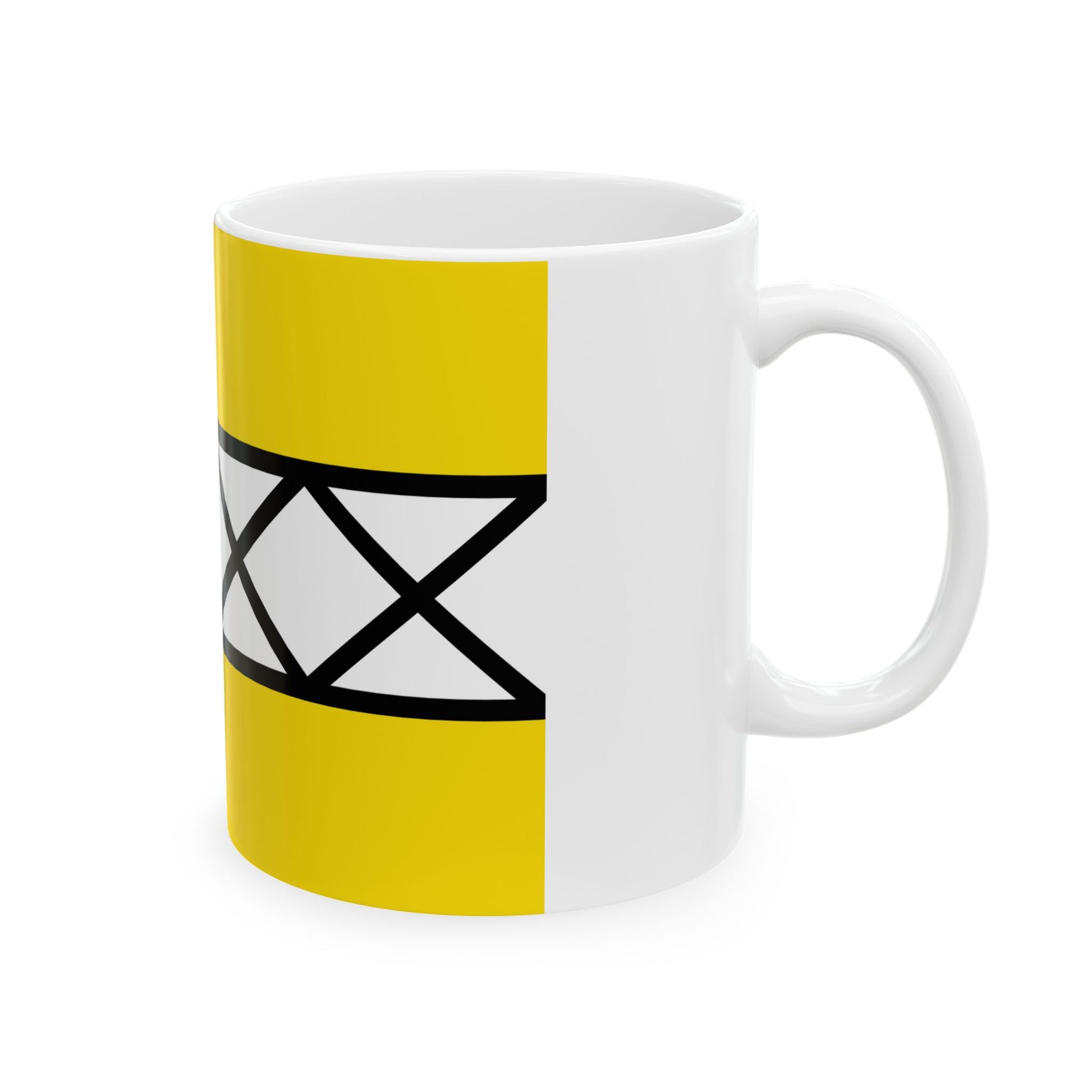 Flag of Hoeselt (Belgium) White Coffee Mug-Go Mug Yourself